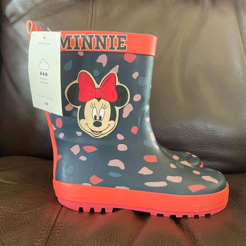 New Kids sz 1 H&M Minnie Mouse Rubber Rain Boots